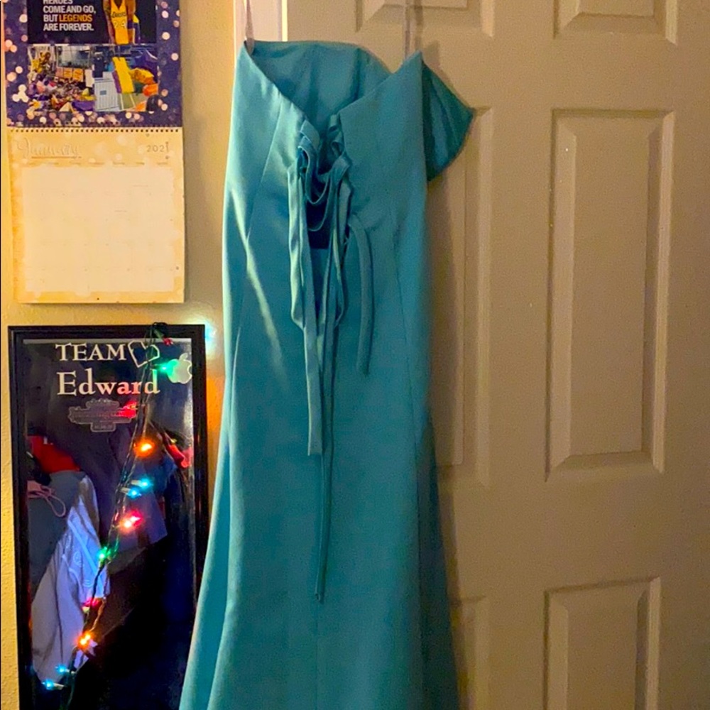 Turquoise bridesmaid dress